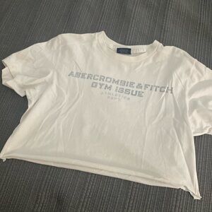 White Cropped Abercrombie & Fitch Tee